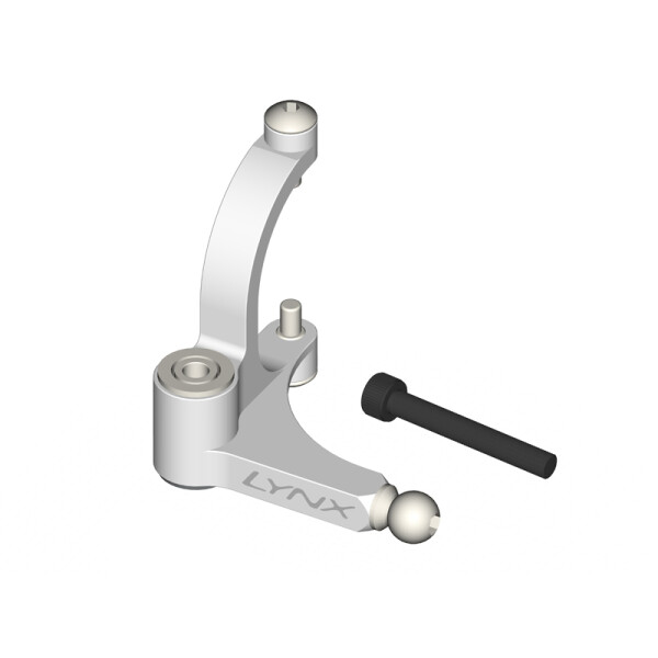 LX0502 - GOBLIN 500/570 - Precision Tail Bell Crank Lever - Silver