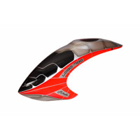 Haube LOGO 480 XXtreme, neon-rot/silber