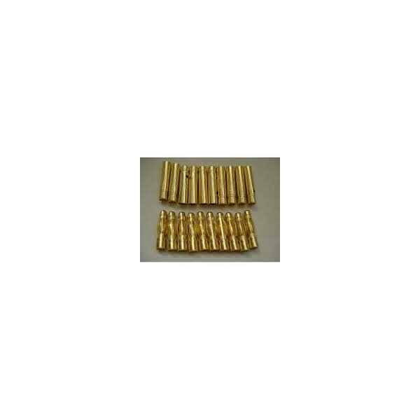 Goldverbinder 10x Stecker + 10x Buchse Ø 3.0 mm