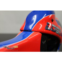 Heckrohrverkleidung Carbon Logo 600 SX neon rot