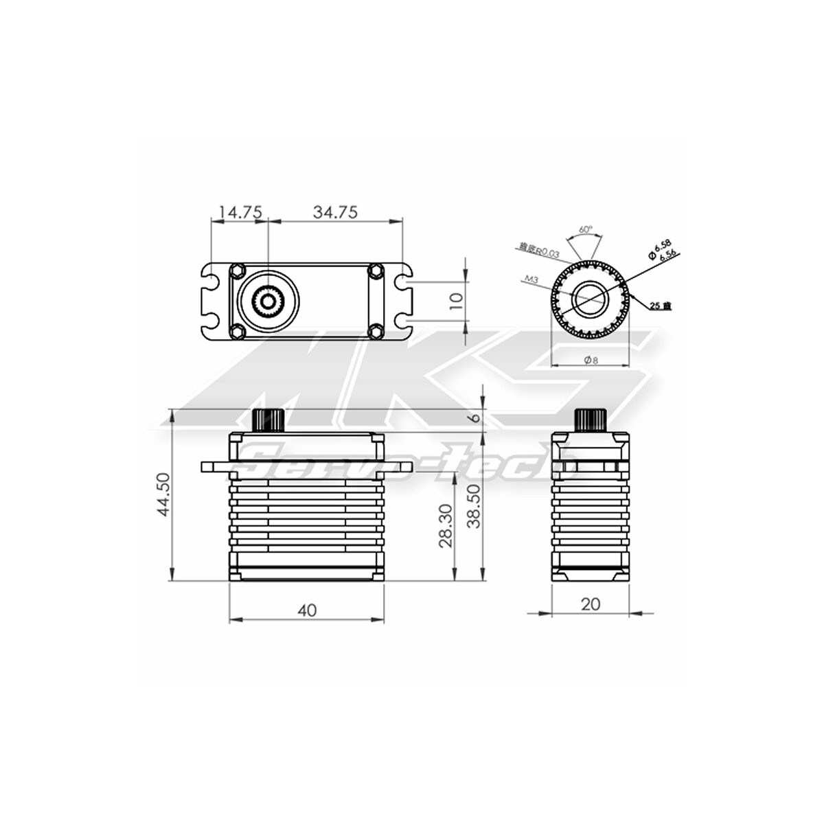 3x HBL850 und 1x HBL880 - HV Digital Servo brushless combo