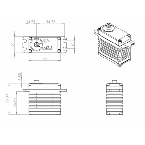 Jeti Digital Servo DSHV 4A23T (23kg)