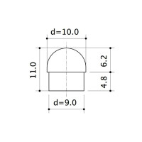 Abdeckkappe "L" (11mm) rund (3 St.)