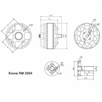 XNOVA FPV 2204-2600 KV Multicopter (4) Motor Racing Combo