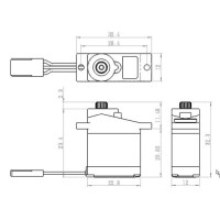 Servo SH-0255MG Digital (3.9kg/cm) 6Volt