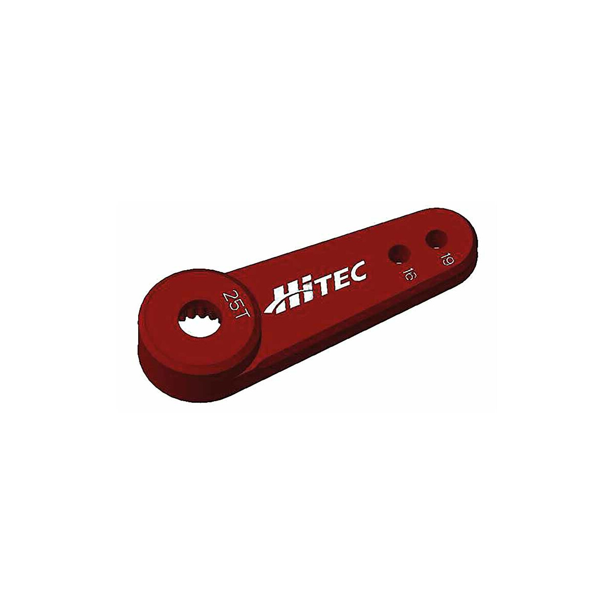 Hitec Abtriebshebel Metall rot einarmig 25Verz. (R-ML25)