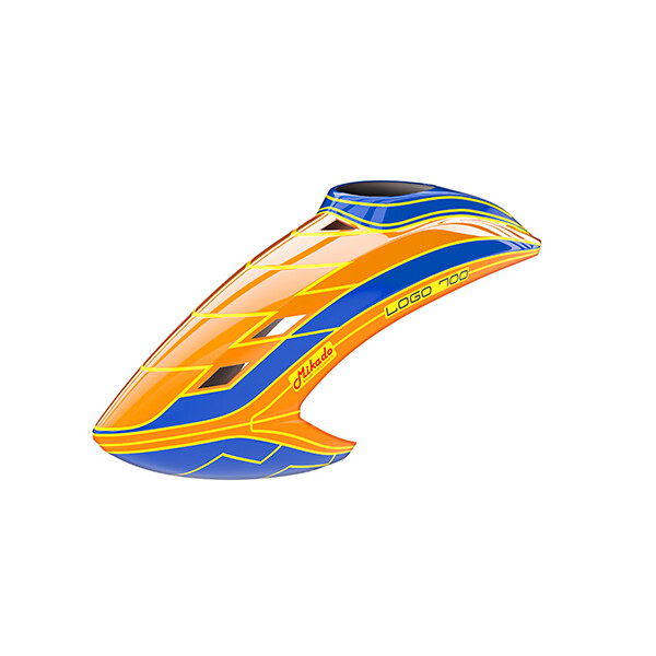 Haube LOGO 700, neon-orange/blauN