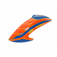 Haube LOGO 800 neon-orange/blau